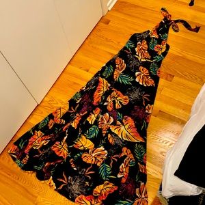XIX Palms Halter Maxi Dress
